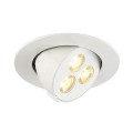 TRITON GIMBLE LED 3x1W, BLANC MAT, LED BLANC CHAUD