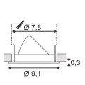 TRITON GIMBLE LED 3x1W, BLANC MAT, LED BLANC CHAUD