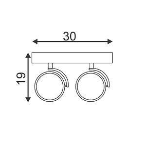 KALU 2 APPLIQUE ET PLAFONNIER, BLANC MAT, 2x50W MAX, QRB111