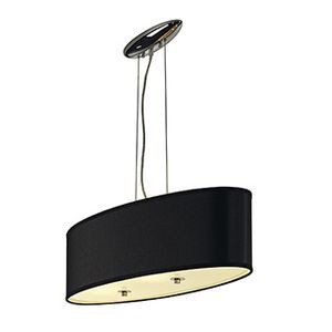 SOPRANA, SUSPENSION, PD-4, OVALE, DIFFUSEUR NOIR, 3xE27