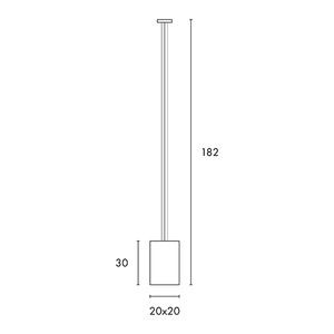 Lasson pd-4, suspension, carrée, noire, e27, max. 60w