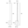 Soprana cone pd-1, suspension, diffuseur noir, e14, max. 40w