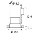 BOOST IP44 6W, ENCASTRE, ROND, GRIS ARGENT, LED BLANC CHAUD