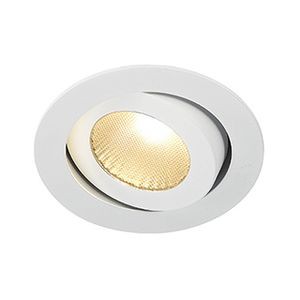 BOOST TURNO 9W, ENCASTRE ORIENTABLE, ROND, BLANC, LED BLANC CHAUD