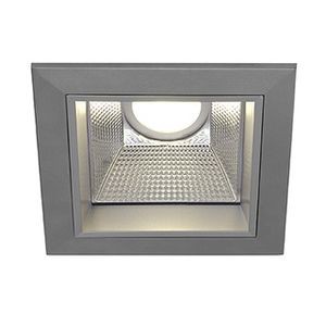 LED DOWNLIGHT PRO S, CARRE, GRIS ARGENT, AVEC MODULE FORTIMO LED DISC,