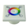 CONTROLEUR LED RGB A ENCASTRER, CARRE, BLANC, 12V OU 24V DC