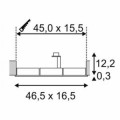 New tria 3 qrb111 encastré rect blanc max. 3x75w. clips ressorts