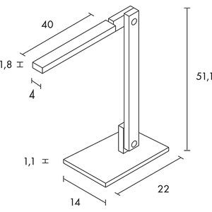 Mecanica lampe à poser, noire, led 3000k