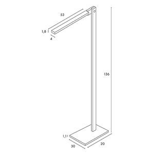 Mecanica lampadaire, noir, led 3000k