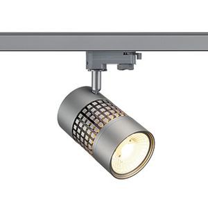 STRUCTEC LED 30W, rond, gris argent, 3000K, 60°, adaptateur 3 allumages inclus