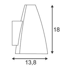 Cone gu10 applique, blanc, max. 50w, ip44