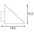 Triangle r7s applique, blanche, max. 80w, ip44