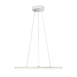 Led panel rond suspension. blanc mat. led 40w 3000k. variable 1-10v