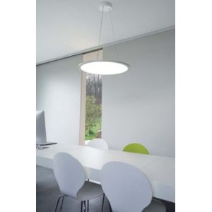 Led panel rond suspension. blanc mat. led 40w 4000k. variable 1-10v