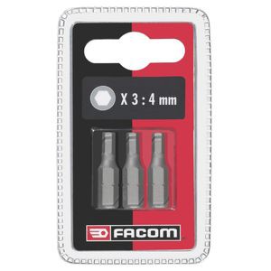 Jeu de 3 embouts 1/4 - 25 mm