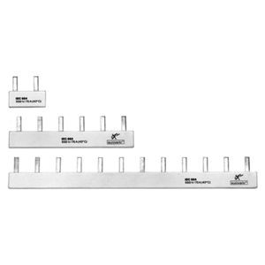 Barrette isolée à broches avec indication circuits 9 broches 1P 85 A max pas de 1.5 module longe