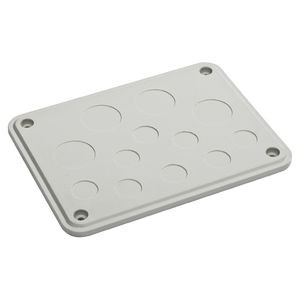 QX           Plaque passe-câbles Polyester IP43  RAL 7035 