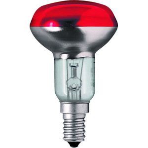 Lampe à incandescence, réflecteur couleur, finition claire-rouge,  40w