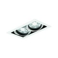 Luminaire système, turnround encastré cardanique,  2x6,  830 (non fournie) led high brightness,  wh