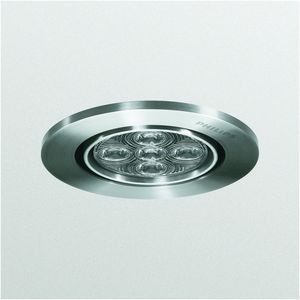 Luminaire encastré, spot led encastré fixe 5 led,  5,  ww (non fournie) led high brightness, alimentation électronique (eb),  alu