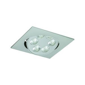 Luminaire encastré, turnround carré,  6,  840 (non fournie) led high brightness,  alu