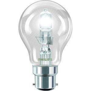 Lampe halogène, ecoclassic forme standard, finition clear,  28w, classe énergétique d