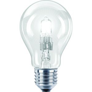 Lampe halogène ecoclassic forme standard finition clear 70w classe énergétique c - Philips