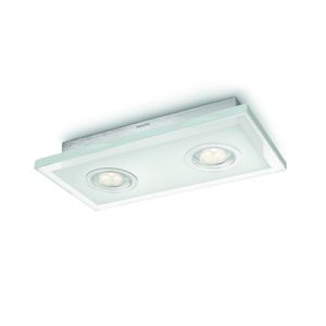 Quart ceiling lamp led aluminium 2x7.5w