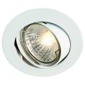 Bombay round recessed white 1x50w 230v