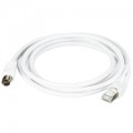 Cordon coaxial pour réseau Optimum IEC Ø9,52 mm-RJ45 - L. 2 m