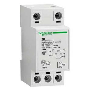 Schneider Electric 15215 Transformateur De Sonnerie 230 V 50 60 Hz Secondaire 12 24 V 25 Va