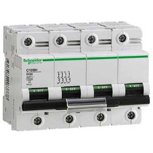 Schneider Electric Disjoncteur C120H 4P 80A Courbe D 15000A