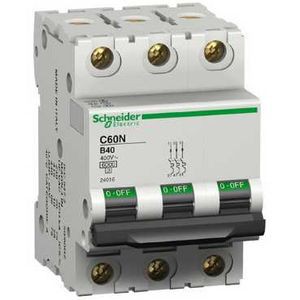 Schneider Electric Disjoncteur Modulaire Multi 9 - C60N - 3 Pôles - 16 A - Courbe B