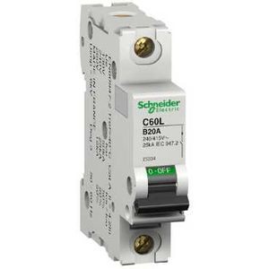 Schneider Electric Disjoncteur Modulaire Multi 9 - C60L - Unipolaire - 6 A - Courbe B