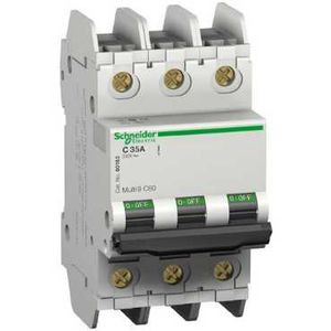 Schneider Electric Disjoncteur Modulaire Multi 9 C60N 3 Pôles 2 A Courbe C