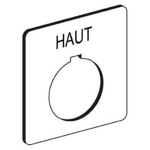 Schneider Electric Etiquette Plastronique pour Gamme 9001 Fond Blanc Haut