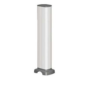 Schneider Electric Optiline 45 - Colonnette Aluminium Laqué Blanc avec Passage - 1 Face - 0,43 M