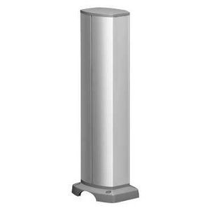 Schneider Electric Optiline 45 - Colonnette Aluminium Laqué Blanc avec Passage - 2 Faces - 0,43 M