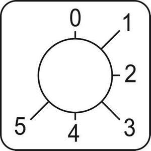 Schneider Electric Étiquette pour Commutateur à Came 0 à 5 45 X 45 Mm