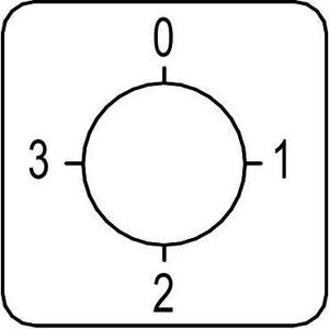 Schneider Electric Étiquette pour Commutateur à Came 0 à 3 45 X 45 Mm