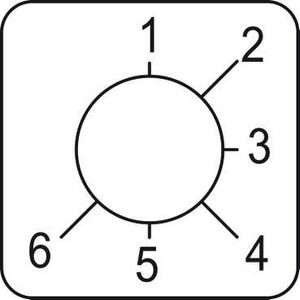 Schneider Electric Étiquette pour Commutateur à Came 1 à 6 45 X 45 Mm