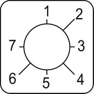 Schneider Electric Étiquette pour Commutateur à Came 1 à 7 45 X 45 Mm