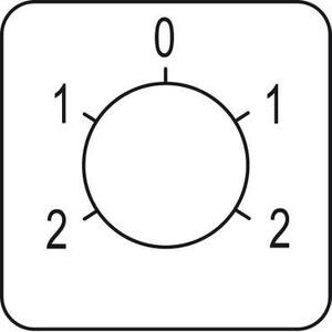Schneider Electric Étiquette pour Commutateur à Came 2 1 0 1 2 45 X 45 Mm