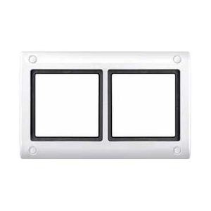 Plaques de finition Aquadesign standard, 2 postes, blanc