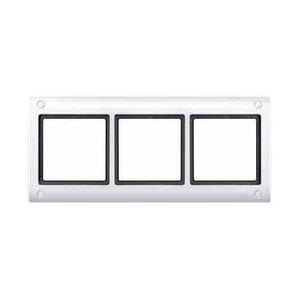 Plaques de finition Aquadesign standard, 3 postes, blanc