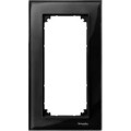 M-Plan Verre Noir, plaque de finition double (prise rasoir) vertical