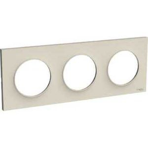 Odace Styl, plaque Sable 3 postes horizontaux ou verticaux entraxe 71 mm