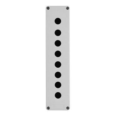 boîte à boutons vide XAPM métallique 8 perçages en 2 colonnes