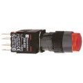 boutonpoussoir lumineux rouge diam 16 à impulsion dépassant 24 V 1O plus 1F