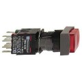 boutonpoussoir lumineux rouge diam 16 à impulsion dépassant 24 V 1O plus 1F